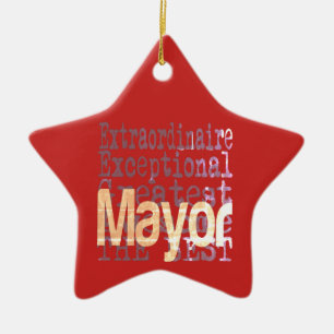 Mayor Extraordinaire Ceramic Tree Decoration
