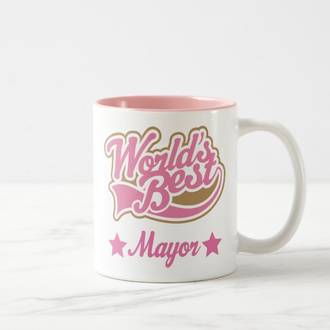 Mayor Gift (Worlds Best) Two-Tone Coffee Mug (Right)