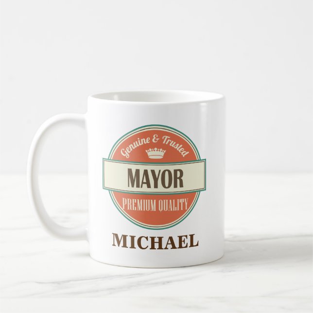Mayor Personalised Office Mug Gift (Left)