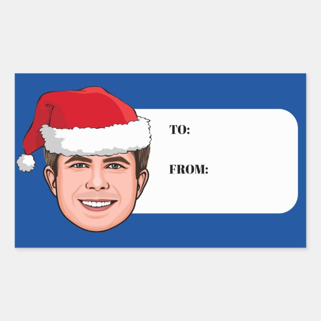 MAYOR PETE CHRISTMAS RECTANGULAR STICKER (Front)