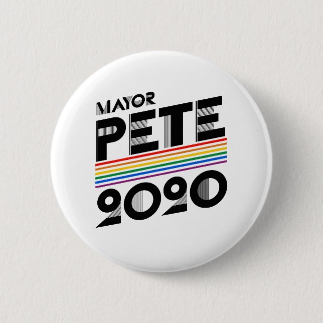 Mayor Pete Pride 2020 6 Cm Round Badge (Front)