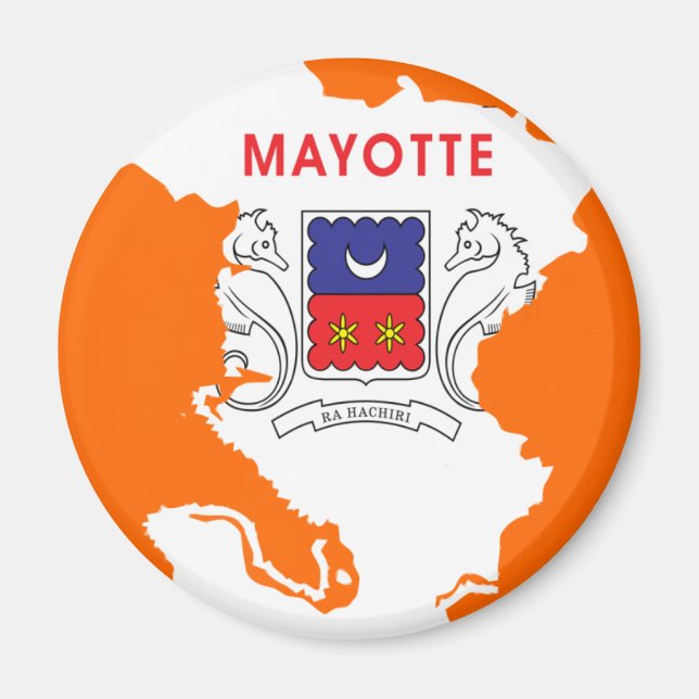 Mayotte flag map magnet (Front)