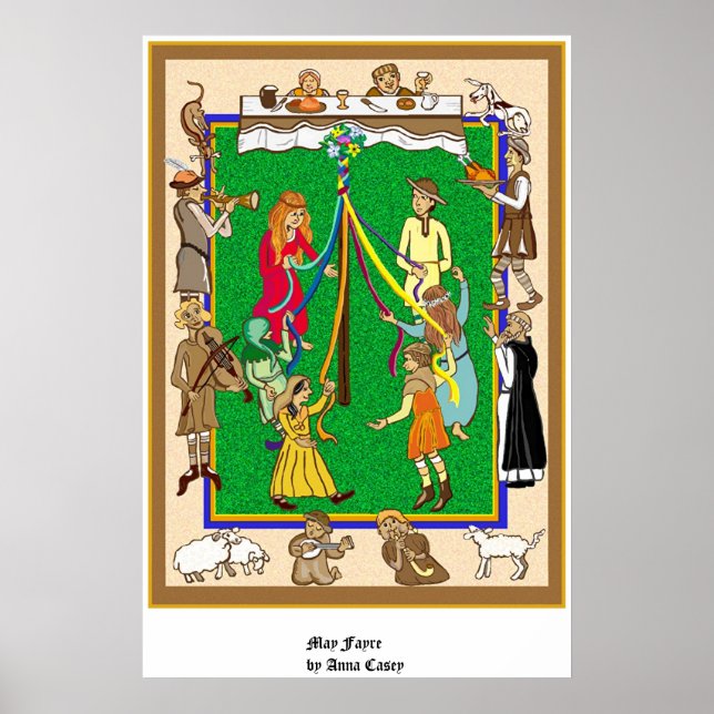 Maypole, Mediaeval Fayre Poster (Front)
