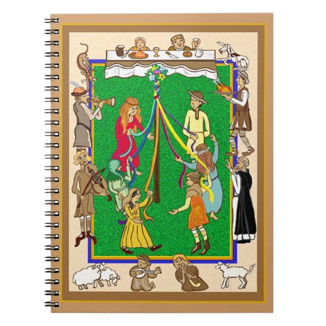 Maypole, mediaeval feast spiral notebook (Front)