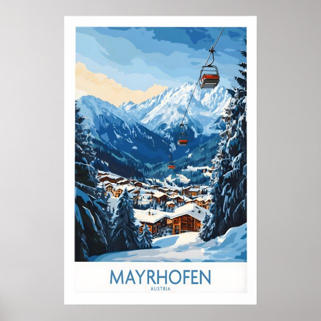 Mayrhofen Ski Poster 1 (Front)
