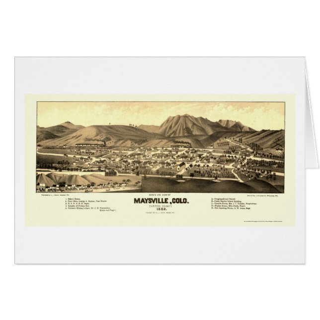 Maysville, CO Panoramic Map - 1882 (Front Horizontal)
