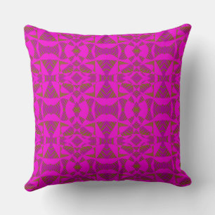 Maz Abstract Zebra Mosaic - Fuchsia Green Cushion