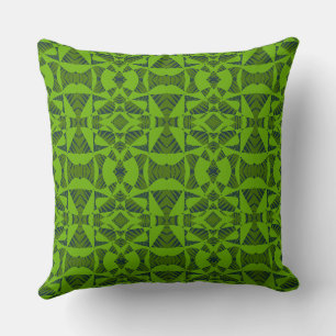 Maz Abstract Zebra Mosaic - Green Cushion