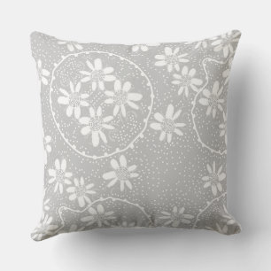 Maz Floral Bubbles Polka Dot Grey Cushion