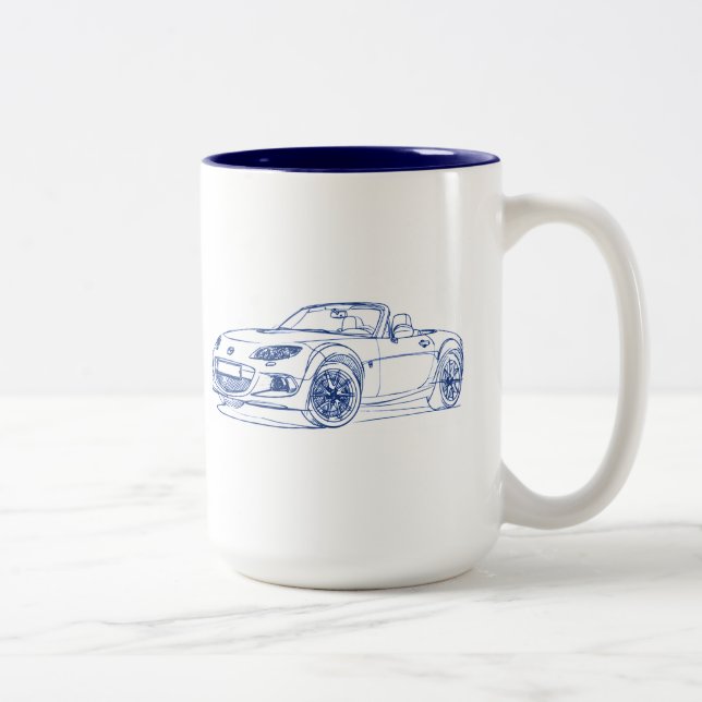 Maz Miata MX5 2013 Two-Tone Coffee Mug (Right)