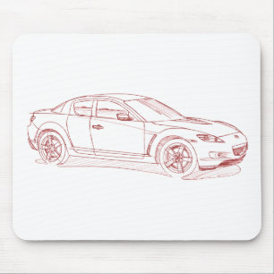 Maz RX8 2003 sketch Mouse Pad