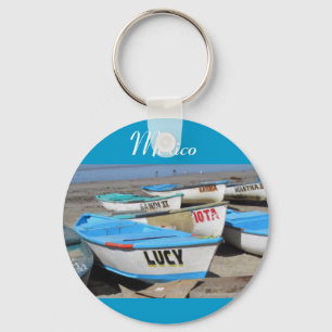 Mazatlan Fishing Boats Key Ring