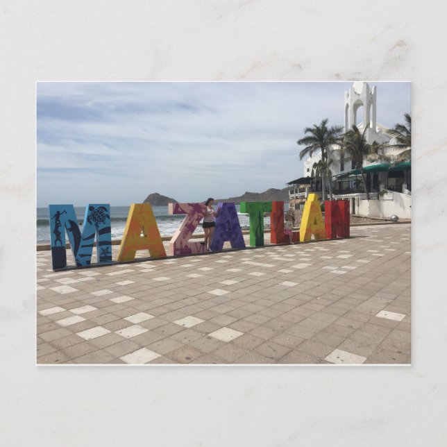 Mazatlán Mexico Logo City Postcard (Front)