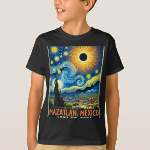 Mazatlan Mexico Total Solar Eclipse 2024 Starry Ni T-Shirt
