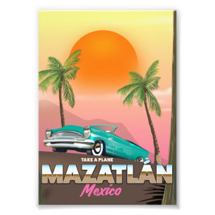 Mazatlán Mexico travel poster