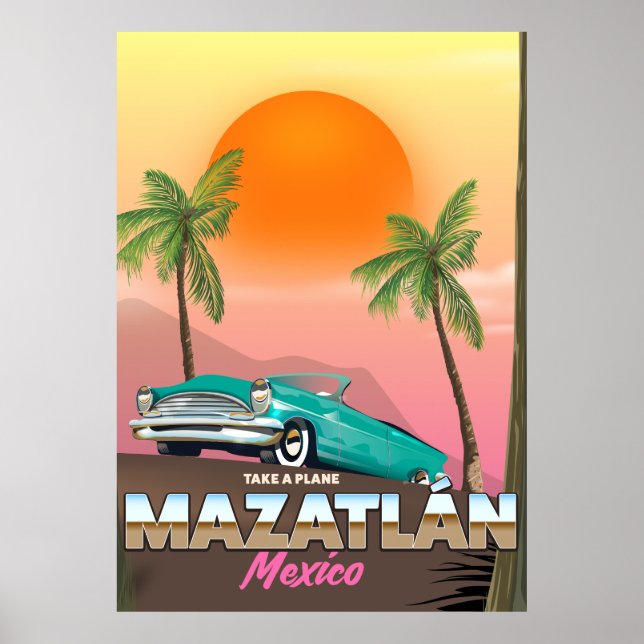 Mazatlán Mexico travel poster (Front)