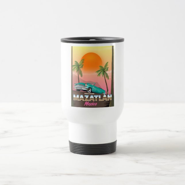 Mazatlán Mexico travel poster Mug (Center)