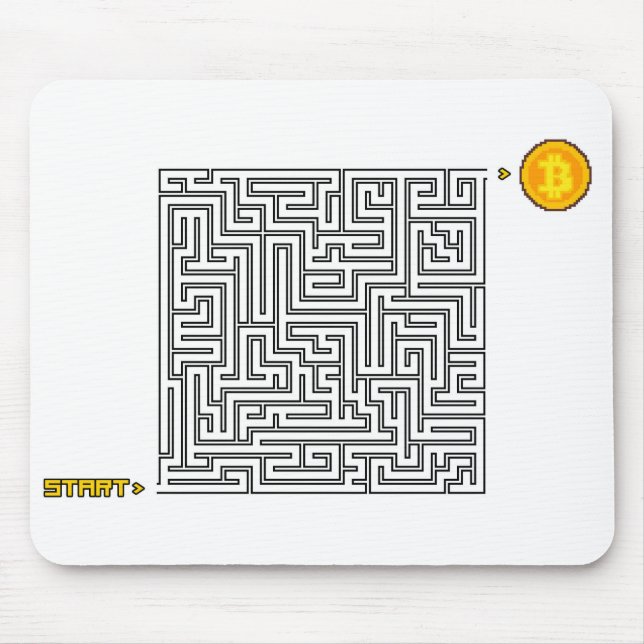 Maze labyrinth start bitcoin no solution mouse pad (Front)