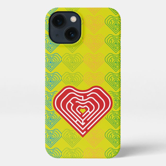 MAZE LOVE HEART BY MASANSER PIXELAT iPhone CASE (Back)
