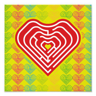 MAZE LOVE HEART BY MASANSER PIXELAT PHOTO PRINT