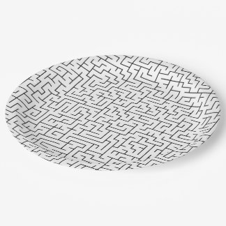 Maze pattern paper plate