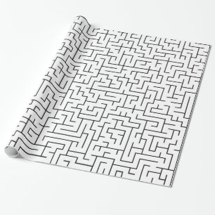 Maze pattern wrapping paper