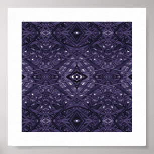 Maze Purple Abstract Alcohol Ink Art Poster