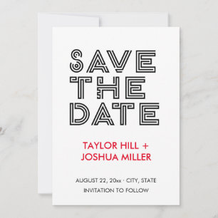 Maze Typography Photo Save the Date Announcement