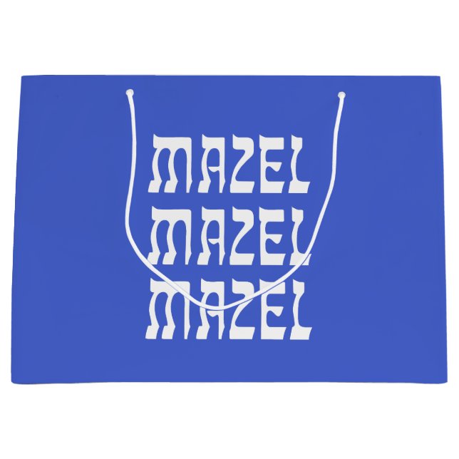 Mazel Mazel Mazel Celebration Large Gift Bag (Front)