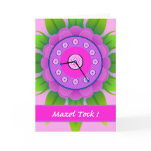Mazel Tock! Mazel Tov on Bat Mitzvah, Flower Clock