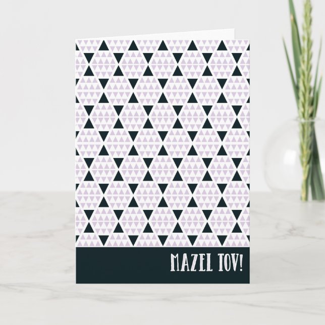 Mazel Tov Aztec Pink Card (Front)