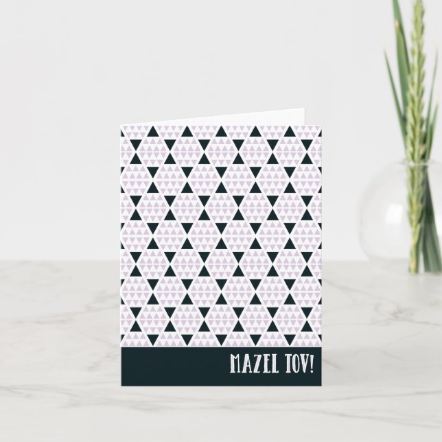 Mazel Tov Aztec Pink Card (Front)