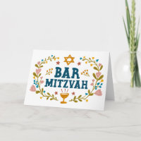 MAZEL TOV BAr MITZVAH Jewish Hand-drawn Custom