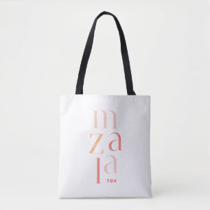 Mazel Tov Congratulations Pink Hebrew Tote Bag