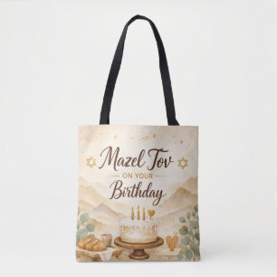 Mazel Tov on Your Birthday - Jewish Birthday Gift Tote Bag
