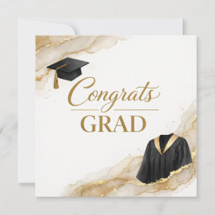 Mazel Tov on Your Graduation Card Black Gold