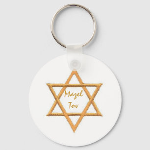 Mazel Tov/Star of David Key Ring