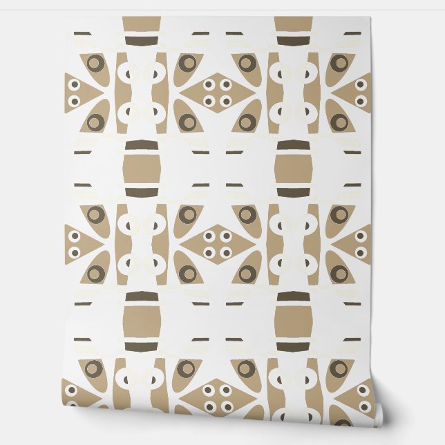 Mazipoodles Abstract Leapfrog Sepia Wallpaper (Unrolling)