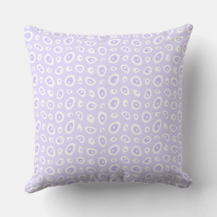 Mazipoodles Abstract Teardrops - Lilac White Cushion