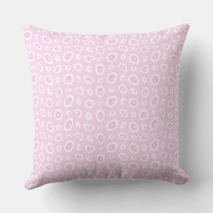 Mazipoodles Abstract Teardrops - Pastel Pink White Cushion