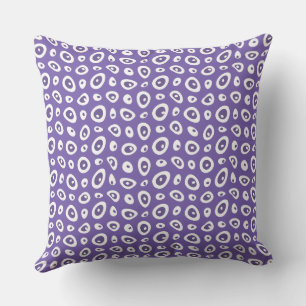 Mazipoodles Abstract Teardrops - Purple White  Cushion