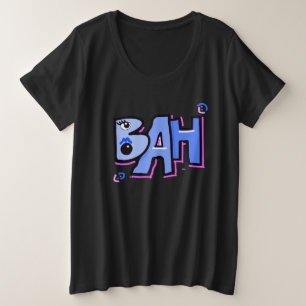Mazipoodles Bah Humbug 3D Blue Pink Plus Size T-Shirt