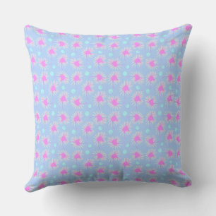 Mazipoodles Bold Daisies: Blue Fuchsia Turquoise 2 Cushion