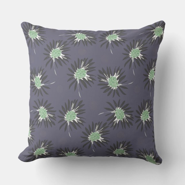 Mazipoodles Bold Daisies - Grey  Cushion (Front)