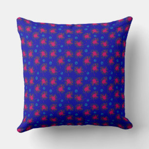 Mazipoodles Bold Daisies - Navy Cerise Blue Cushion