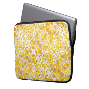 Mazipoodles Botanical Garden - Butterscotch Yellow Laptop Sleeve
