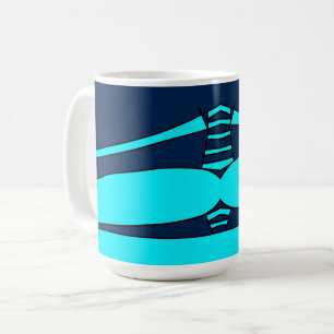 Mazipoodles Cocktail Press - Navy Turquoise Coffee Mug