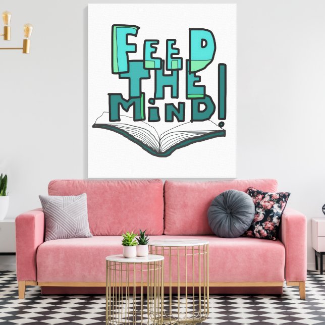 MAZIPOODLES Feed The Mind 066 Canvas Print (Insitu(LivingRoom))