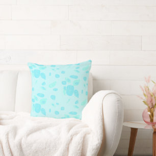 Mazipoodles Fish Roses Teal Green Cushion
