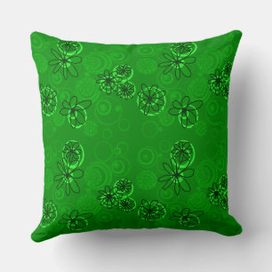 Mazipoodles Floral Bubbles - Green Cushion